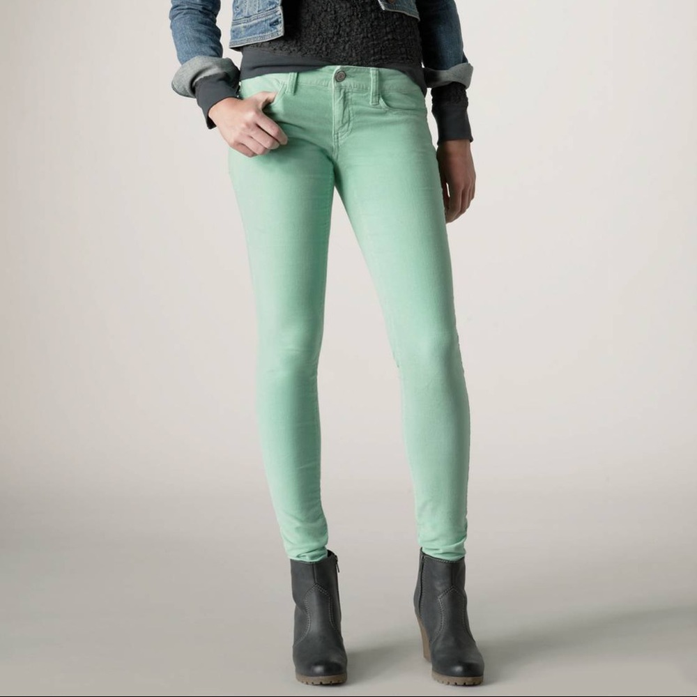 Aqua corduroy pants